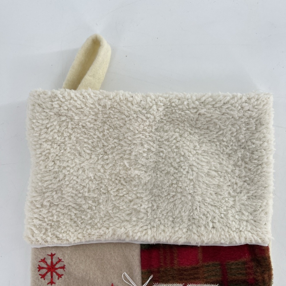 Vintage Old World Santa Felt Christmas‎ Stocking 3D Fleece Beard Knit Hat 21" - Picture 4 of 9